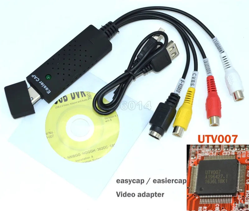 Синий чем Лидер продаж Easycap USB 2.0 легко крышка Видео ТВ DVD VHS DVR Capture адаптер