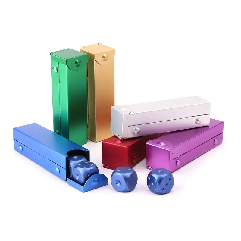 

5 pcs 16mm Aluminium Alloy Dice Polyhedral Metal Dice Portable Solid Digital Dice Poker Party