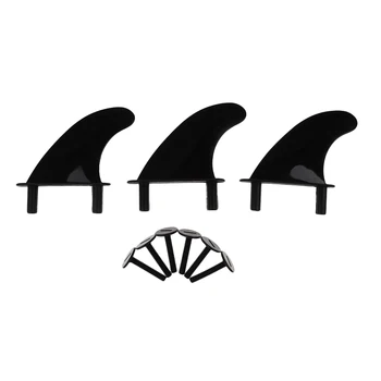 

3pcs Universal Surfing Fins - 4.5'' Longboard & SUP Single Fin - Center Fin for Surfboards Paddleboards Replacement Accessories