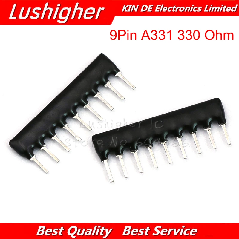 

10pcs A331J DIP Exclusion 9pin 330 Ohm A331J A331 330R 9A331 Network Resistor Array