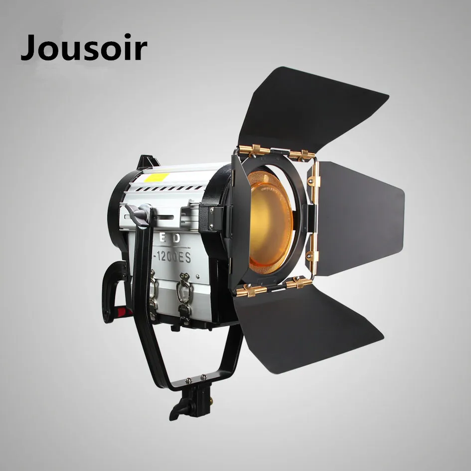 ALUMOTECH-Fresnel-Dimming-120W-Bi-color-LED-Spotlight-With-V-lock-Mount-For-Photography-Studio-Video