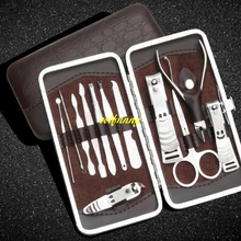 100 компл./лот 12 в 1 комплект Уход за ногтями детей набор для педикюра Ножничные Пинцет Ножи уха забрать Утилита маникюрный Инструменты nail clipper