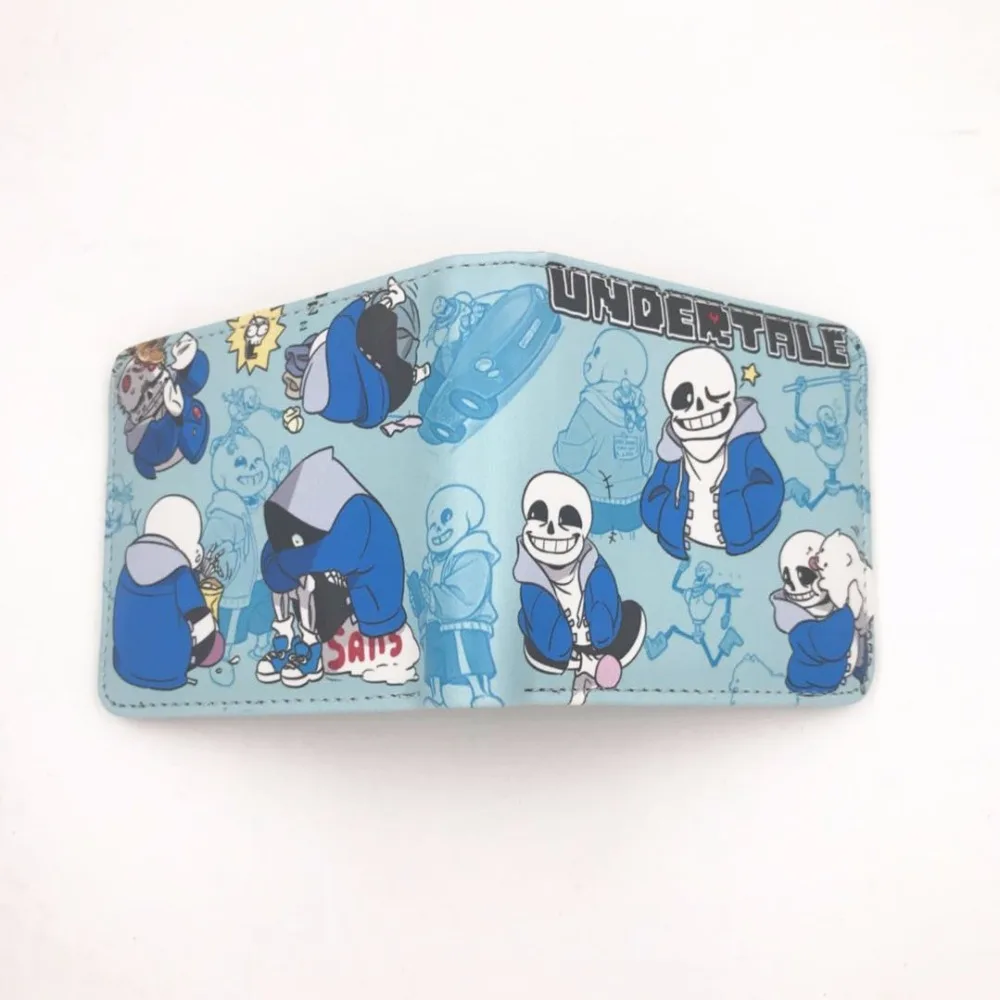 Undertale Papyrus Sans Wallets Leather Pu Folding Wallet Short Purse Gift New