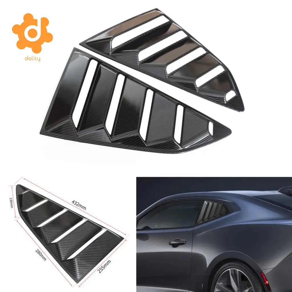 2 Pieces Vent 1/4 Quarter Side Window Louver Cover For Chevrolet Camaro