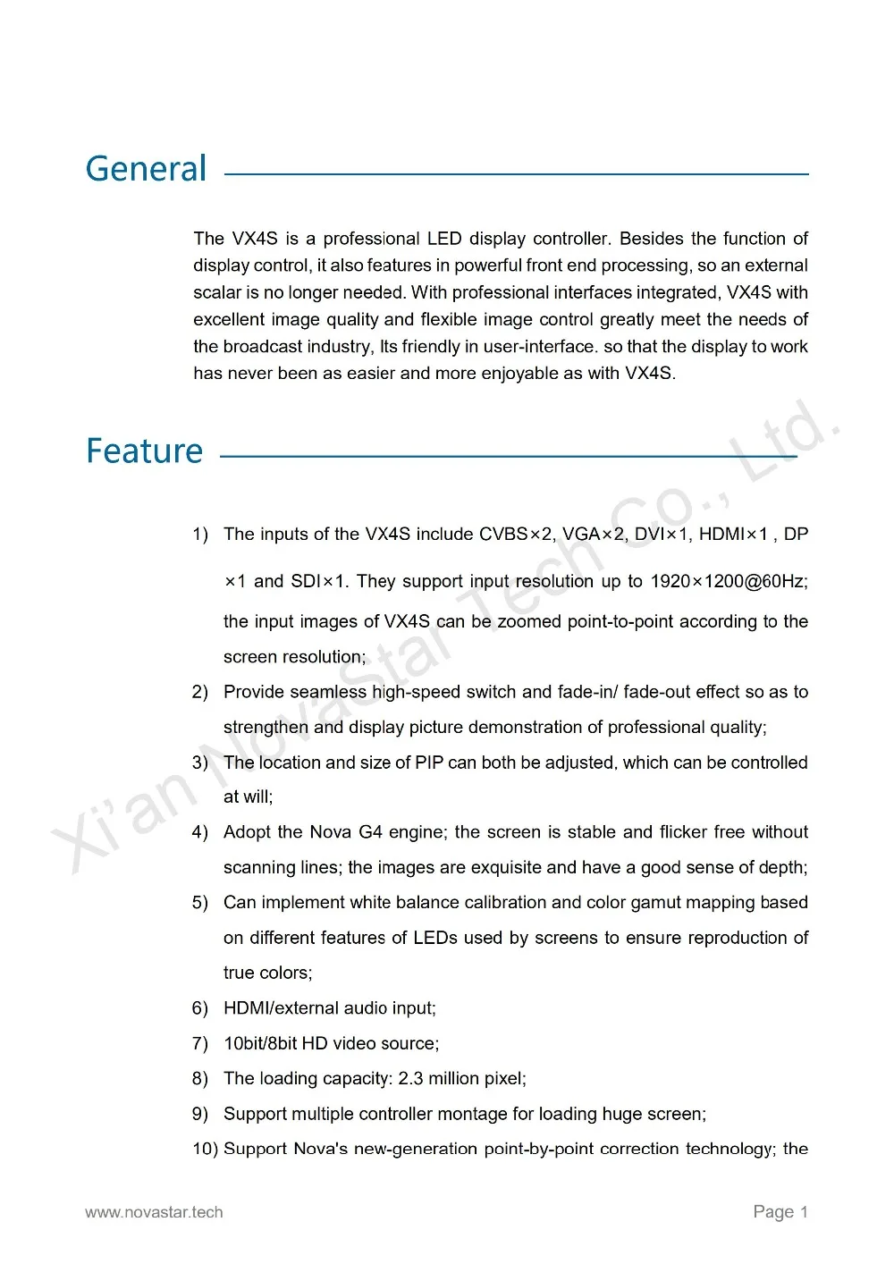 LED Display Video Controller VX4S Specifications-V1.0.4_01