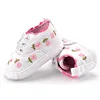Baby Girls Shoes White Pink Floral Embroidered Soft Soles Shoes Prewalker Walking Toddler Casual Kids Shoes For Dropshipping ► Photo 3/6