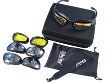 Daisy C5 polarized Goggles Desert 4 Lens Outdoor UV400 Protection Hunting Military Sunglasses with Case War Game Glasses
