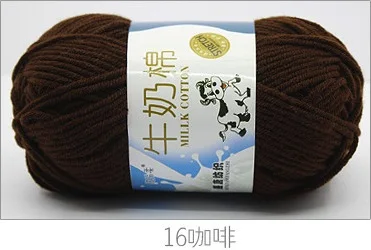 Mylb 500 г пряди из молочного хлопка, пряжа для вязания, мягкая теплая детская пряжа для ручного вязания, шерстяной шарф, толстая хлопковая нить - Цвет: 16