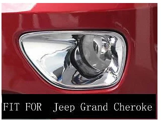 

Chrome front Fog lamp Light cover Trim Trims fit for Jeep Grand Cherokee 2010-2012