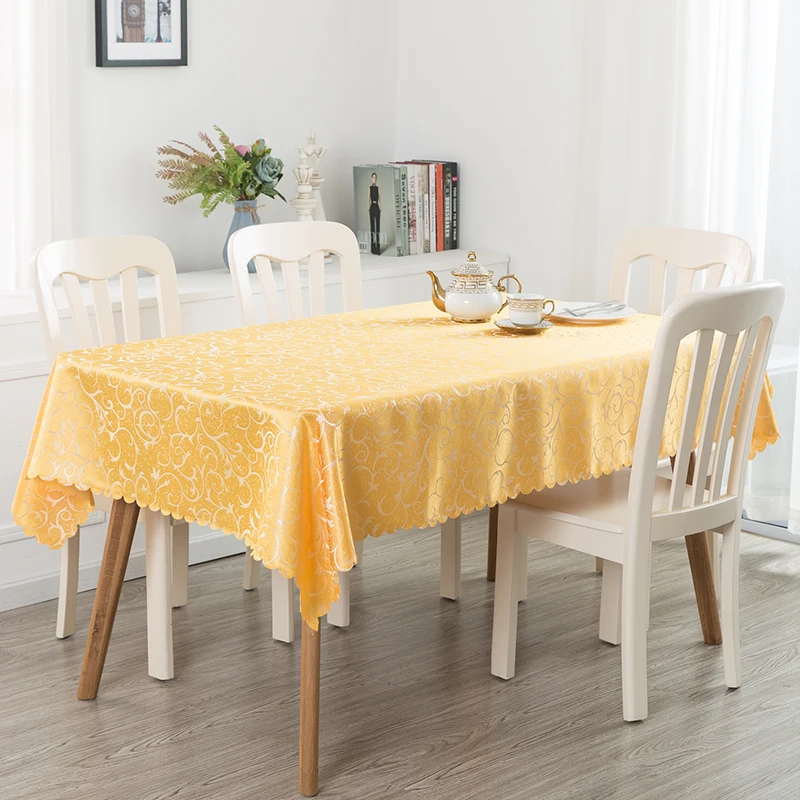 Yryie 1pc Europe Luxury Polyester Jacquard Table Cover Hotel