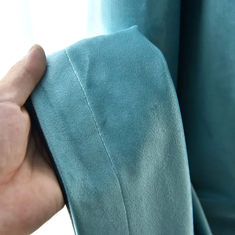 Blackout Luxury Velvet Curtains for Living Room Bedroom Solid Plain Window Door Curtain Drape Tulle Green Blue Brown Yellow Blackout Luxury Velvet Curtains for Living Room Bedroom Solid Plain Window Door Curtain Drape Tulle Green Blue Brown Yellow