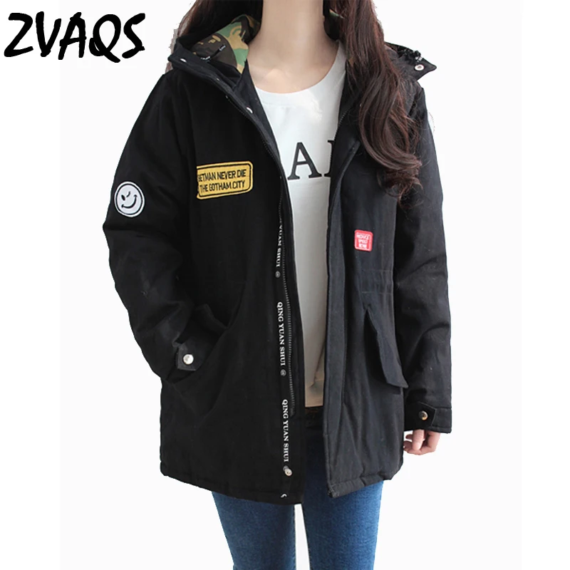 

New 2018 Winter Women Wadded Jacket Plus Size Female Outerwear Thick Casual Hooded Down Jacket Ladies Coats Women Parkas BL0261
