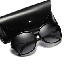 Oversize-Женщины поляризованных солнцезащитных очков 2018 брендовые роскошные дизайнерские солнцезащитные очки большой рамка Зеркало Моды