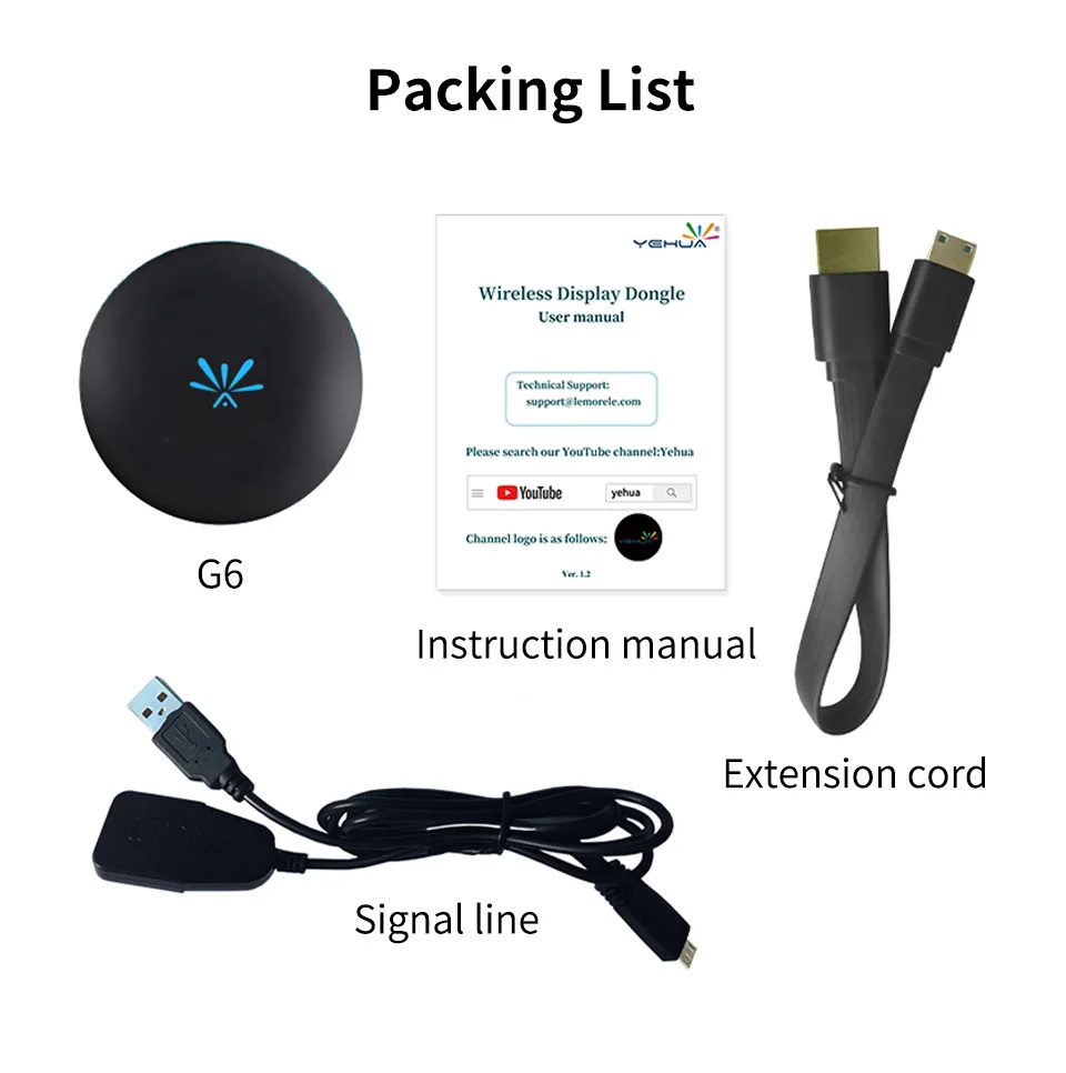 Новый G6 ТВ Stick Беспроводной ключ приемник 2,4G WI-FI 1080 P HD Поддержка HDMI Miracast Airplay для Android iOS