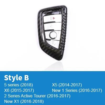 Betterhumz углерода Волокно Ключи Обложка для BMW 1 2 3 4 5 6 7 серии X1 X3 X4 X5 x6 F30 F34 F10 f07 F20 F15 F16 Ключи случае - Название цвета: Style B