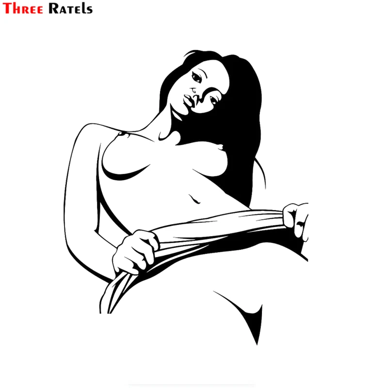 

Three Ratels FTZ-14# 15x18cm Car Sticker Sexy Woman Girl Fashion Stickers Decals Vinyl Black Silver Car Styling Auto Decoration