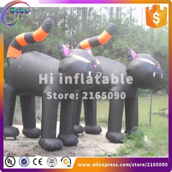 

4m high inflatable black cat,inflatable halloween cat decoration