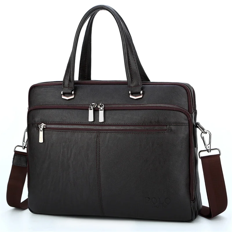

MVA Quality Lether Men Briefcase Fashion 14 Inch Laptop Shoulder Bag Men Crossbody Bag Quality Leather Men Briefcase