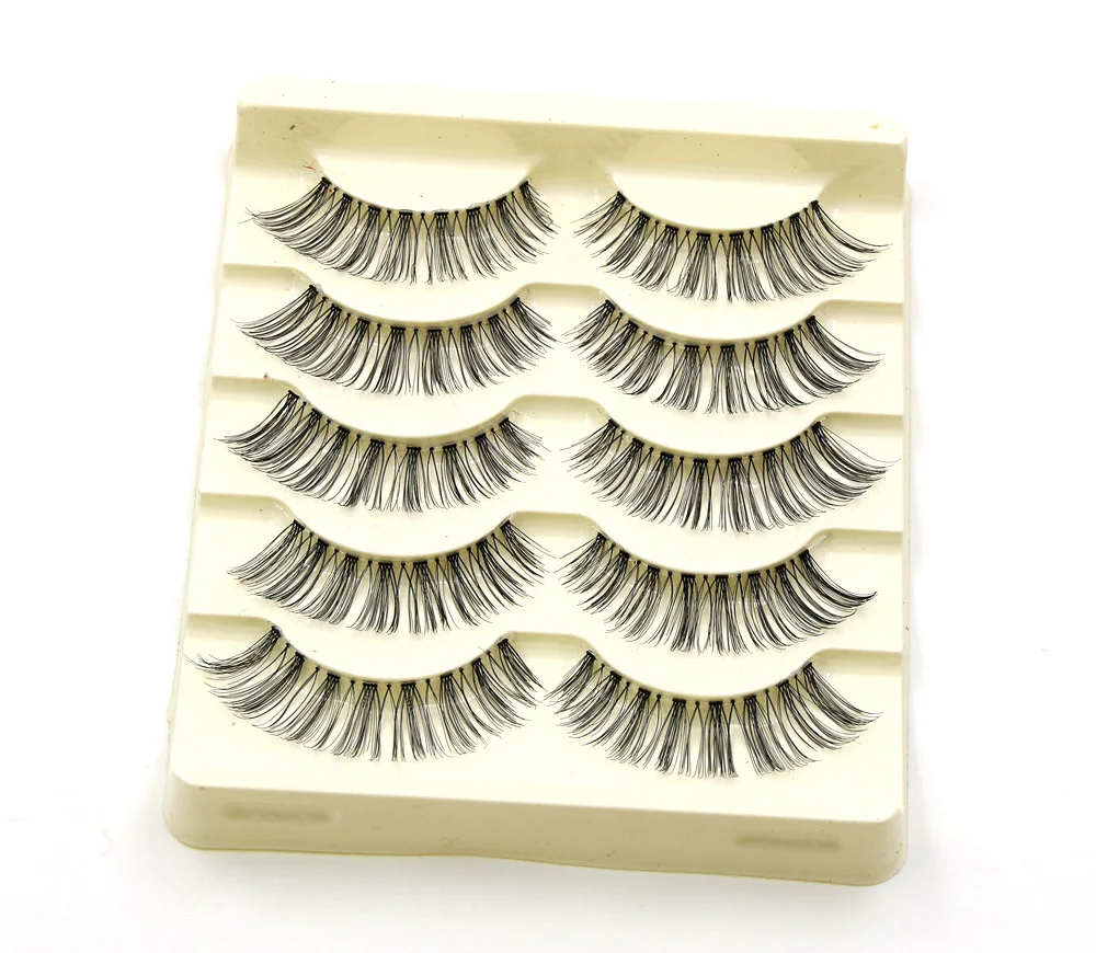 Yokpn мягкий прозрачный хлопок стебель Lashes Natural крест Накладные ресницы инструмент Макияж ежедневно Макияж длинные ресницы