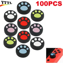 100 шт. накладка на Стик для джойстика для Nintend переключатель Joy Con Cat paw джойстик ручки для Ns Switch Joy-con контроллер