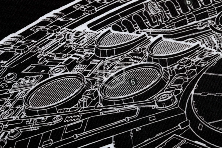 Механическая клавиатура Millennium Falcon коврик для мыши 900 400 4 мм непрошитые края