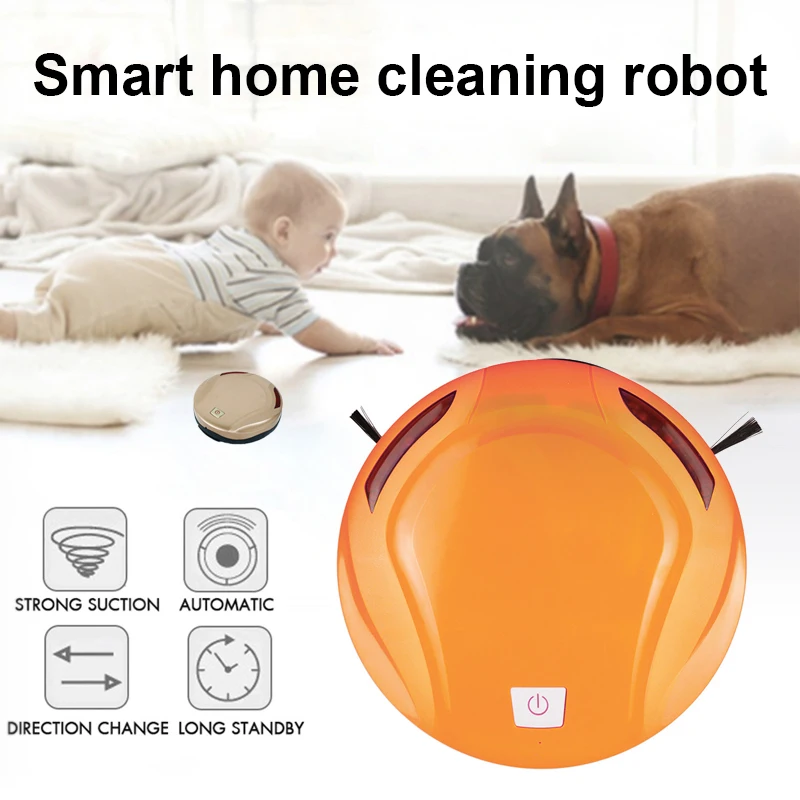

Auto Cleaning Robot Auto Sweeping Robot Smart Cleaning Robot Household Sweeper Rechargeable Premium Main Brush 1000pa