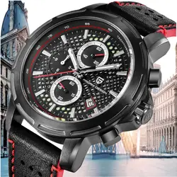 Reloj Hombre 2018 PAGANI Дизайн для мужчин Роскошные часы хронограф водостойкий кожаный Военная Униформа кварцевые часы для мужчин zegarek meski