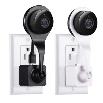 

Gosear 360 Degree Adjustable Wall AC Outlet Mount Holder Stand Socket with USB Cable for Nest Indoor Security Camera US Plug