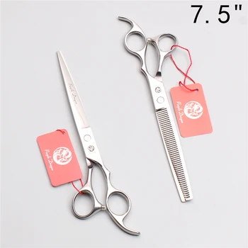 

7.5" Stainless Straight Scissors Thinninng Shears Dog Grooming Kit Animal Scissors Professional Pet Scissors Animal Shears Z1006