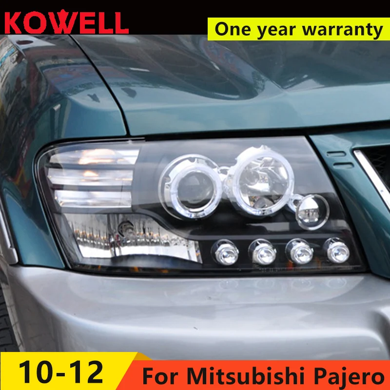 KOWELL автомобильный Стайлинг для Mitsubishi Pajero V73 головной светильник s для V73 светодиодный головной фонарь Angel eye светодиодный DRL передний светильник Bi-X
