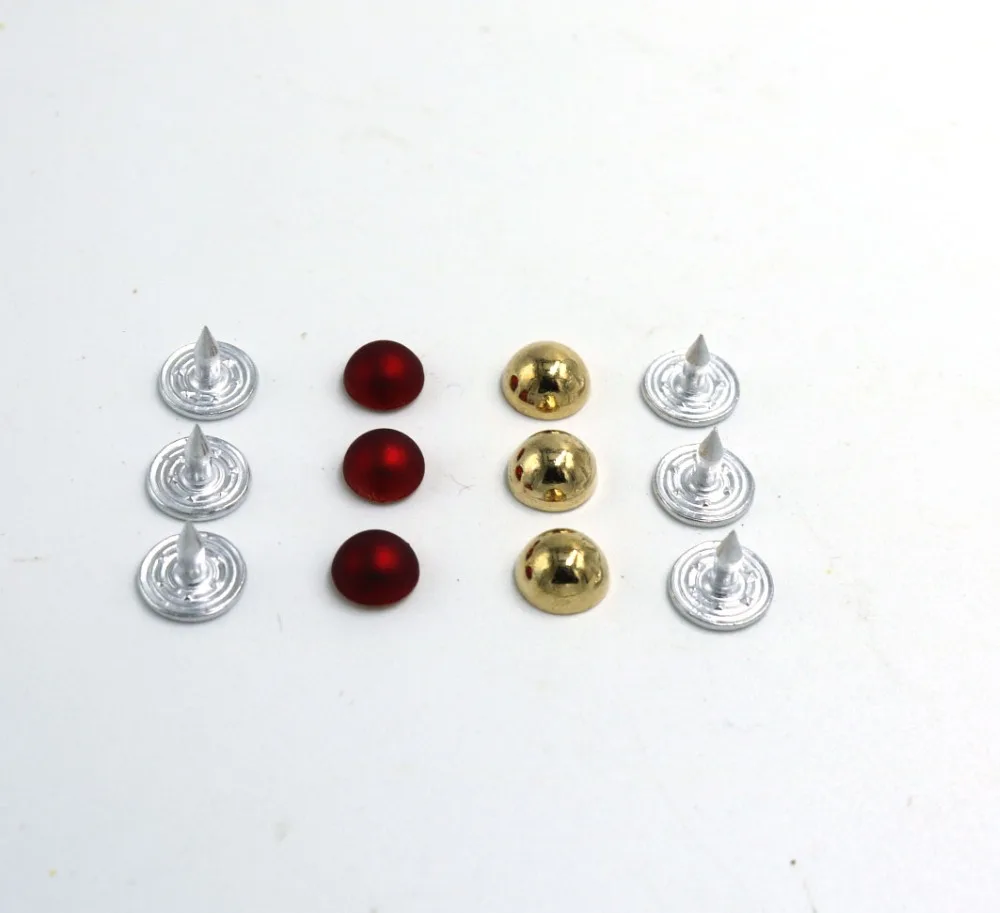 Rivet For Leather Sale Studs And Spikes 100sets 7mm&8mm metal gold&red rivetsin Garment Rivets