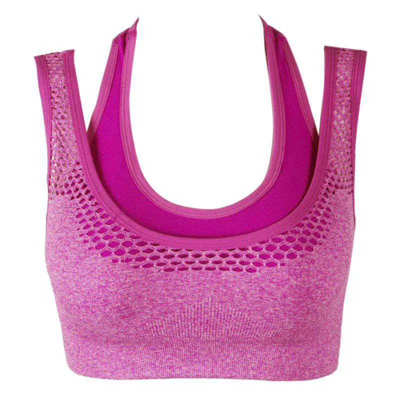 

Shockproof Fake two-piece Sports Bra No Steel Ring Breathable quick-drying Run Fitness Beauty vest-type Women Bra With Pad