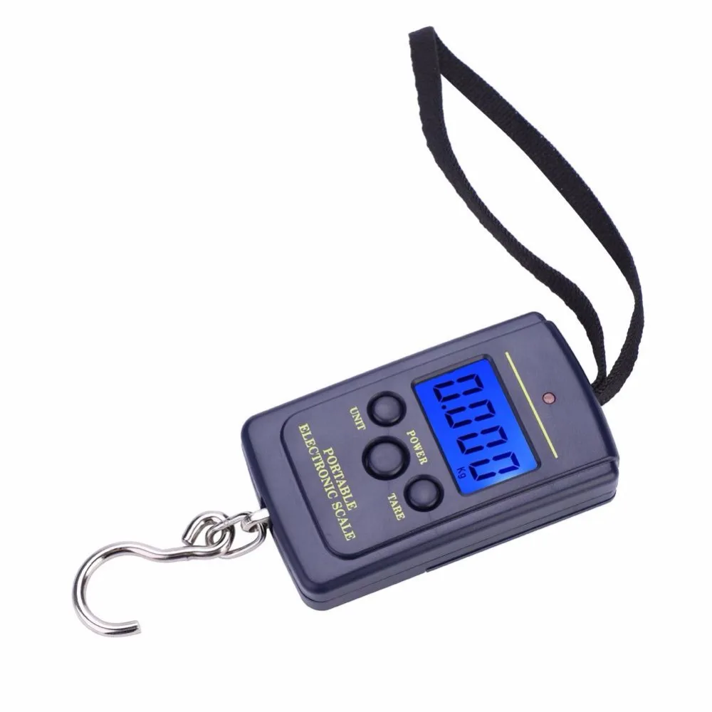 40kg Mini Digital Scale for Fishing Luggage Travel Weighting Steelyard Hanging Electronic Hook Scale Fishing Weight Tool