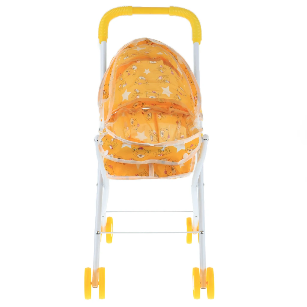 Mini Simulation Foldable Baby Push Cart Pushchair Stroller Pram Kids Pretend Play Furniture Toys
