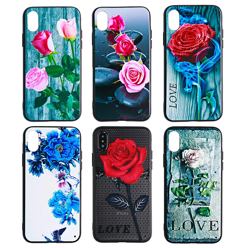 Fashion New Phone Cases for iPhone 6s 7 8 Pluls X XS MAX XR Flowers Case Soft TPU Silicone Fitted Cell Covers Accessories | Мобильные