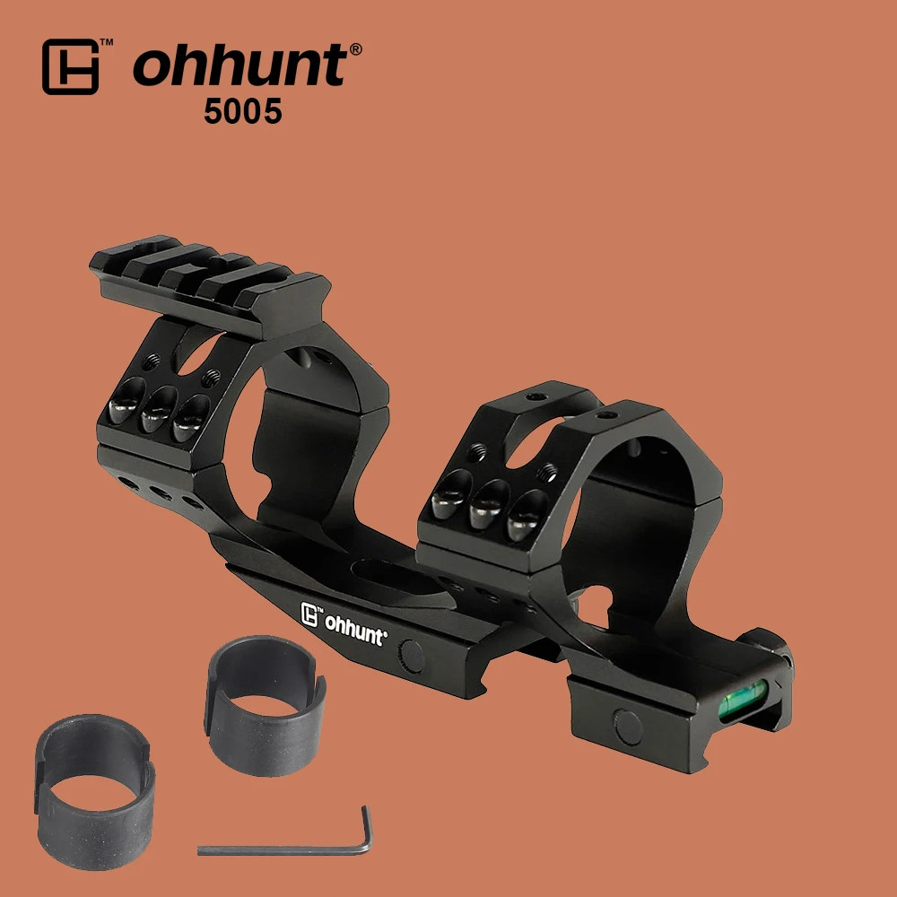 

ohhunt Hunting Scope Mount 30mm to 35mm Offset Rings Bi-direction Picatinny Rail Mounts with 21mm Free Float Rail for Riflescope