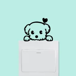 KUCADA милая собака «любящее сердце» переключатель наклейки diy стикер росписи Наклейка wallpaer WP0185