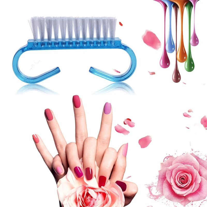 

2PCS Nail Cleaning Nail Brush Tools File Nail Art Care Manicure Pedicure Soft Remove Dust Small Angle Clean For Nail Care Random
