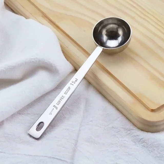 1Pc Stainless Steel Measuring Spoon 15ml/30ml Coffee Scoop Tablespoon
