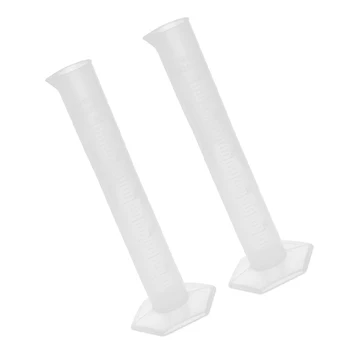 

Wholesale 2pcs 50ml Transparent Plastic Graduated Cylinder Lab Measuring Cup