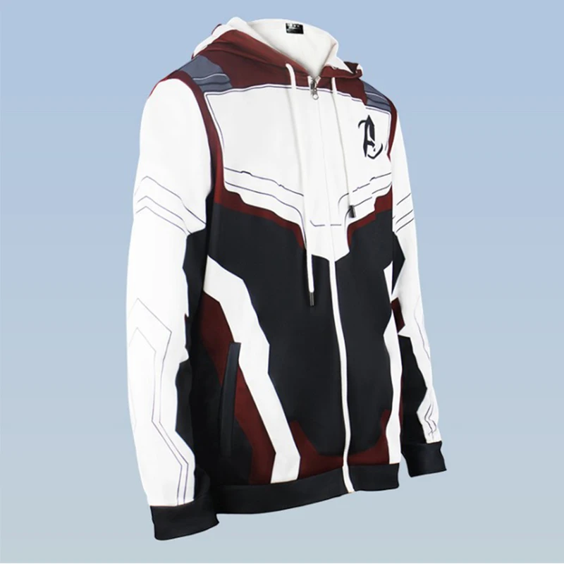 Avengers Endgame Quantum Realm Cosplay Costume Superhero Captain America Iron Man Black Widow Hoodie Sweater Coat Jacket +Pants