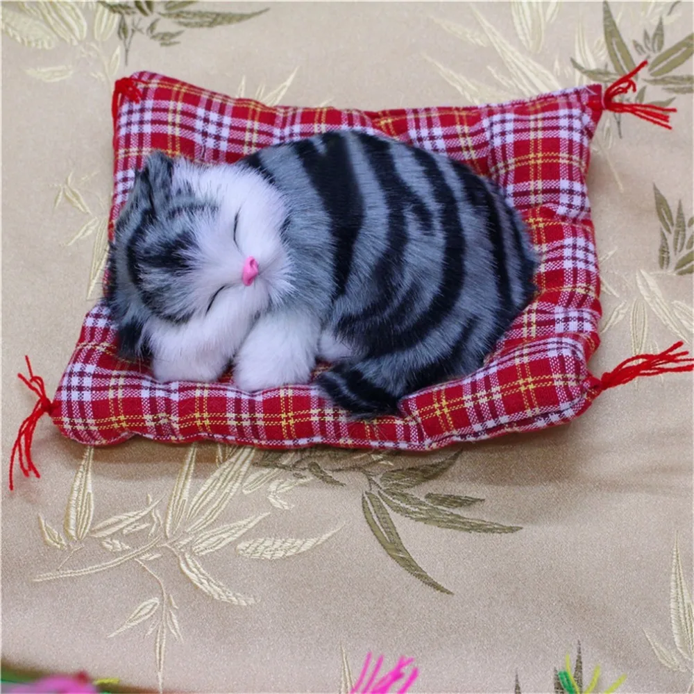 

OCDAY Lovely Cute Small Simulation Animal Craft Doll Plush Lazy Sleeping Cats Kids Toy Birthday Gift Doll Stuffed Toy Hot Sale