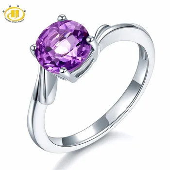 

Genuine Amethyst Rings 925 Sterling Silver Ring 1.25 Carats Amethyst Crystal Fine Jewelry Romantic Jewelry for Women's Best Gift