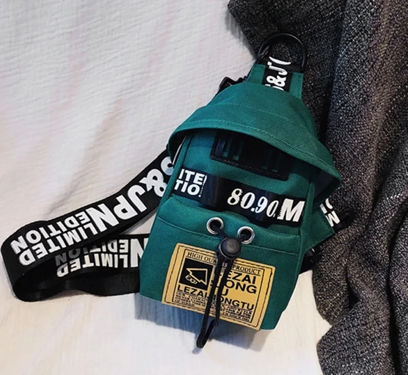 ZDARLBO Женская поясная сумка с буквенным принтом в стиле хип-хоп сумка с банановым поясом мини-сумка через плечо женские нейлоновые поясные сумки