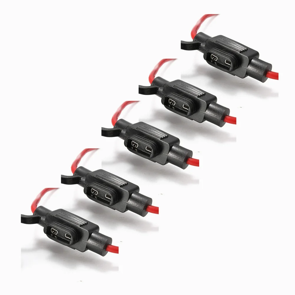 5PCS Waterproof Power Socket Mini Blade Type In Line Fuse Holders with
