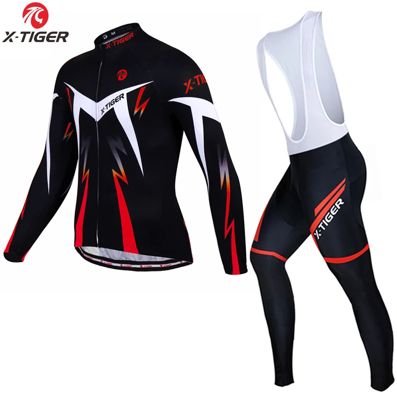 

X-Tiger 2017 New Winter Thermal Fleece Cycling Clothing Set Maillot Ropa Ciclismo Invierno MTB Bicycle Jerseys Bike Sportswear