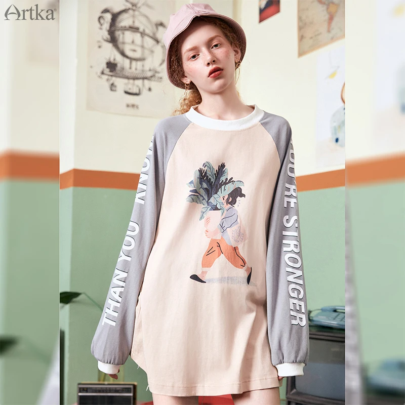 ARTKA 2019 Spring Women Long Sleeve T-Shirt