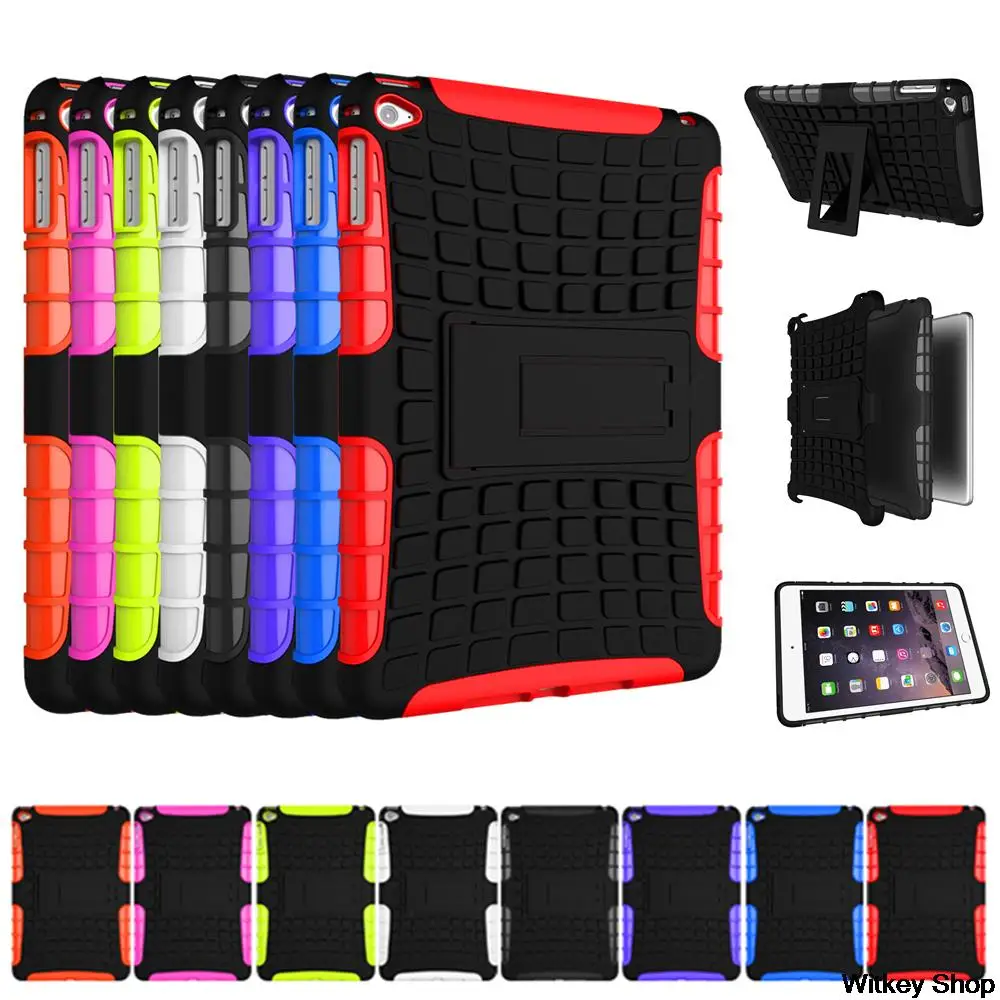 

For iPad mini 4 Heavy Duty Armor stand Rugged TPU+PC Impact Hybrid Armor Case Cover For Apple iPad Mini4 Shock Proof Cover #