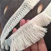 6Yards 4cm-4.5cm Width Beautiful Cotton Fringe Lace Beige Tassel Lace Trim Tassel Curtain Lace Sewing Craft Material Z1223 ► Photo 2/6