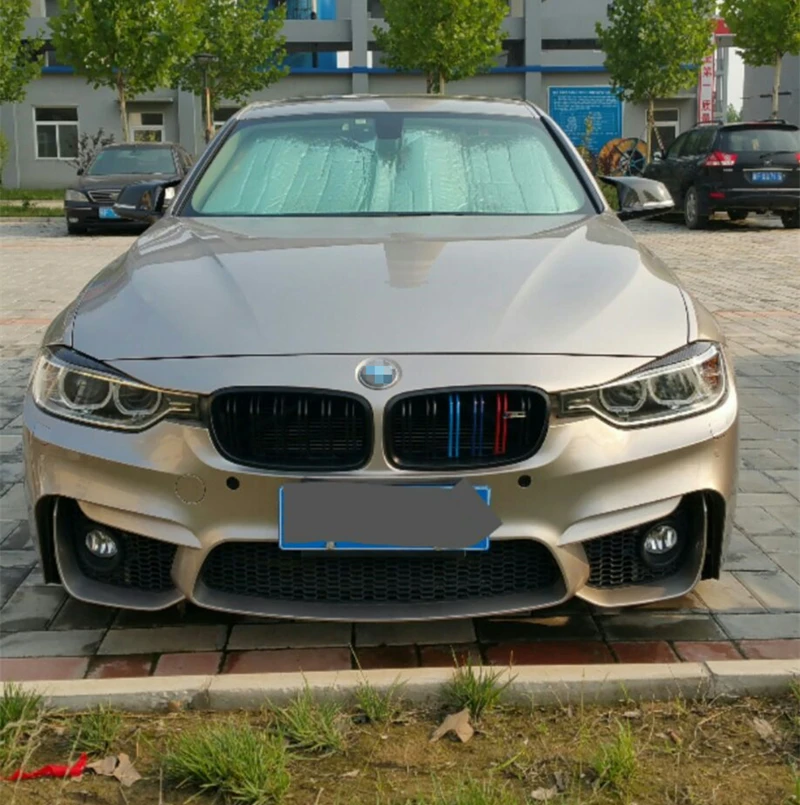 Углеродное волокно автомобильные фары брови веки обрезные полоски для BMW F30 320i 325i